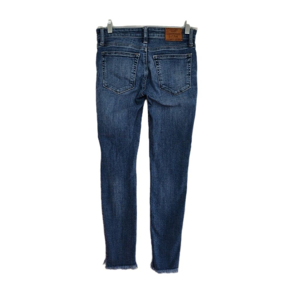Lucky Brand Stella Skinny Distressed Cropped Women's Jeans, Size 00/24, Raw Hem - Picture 7 of 13